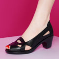 【Livrare gratuită！49%OFF】【35-40】👠2026 noi pantofi anti alunecare din piele cu toc mediu gros