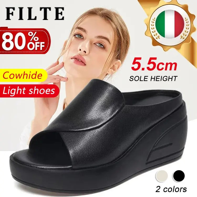 🔥👡【35-42】 Sandale din piele naturală pentru femei la modă 2026, cu talpă moale și talpă groasă