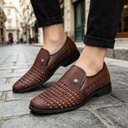 👞 pantofi bărbătești din piele naturală, perforați și respirabili