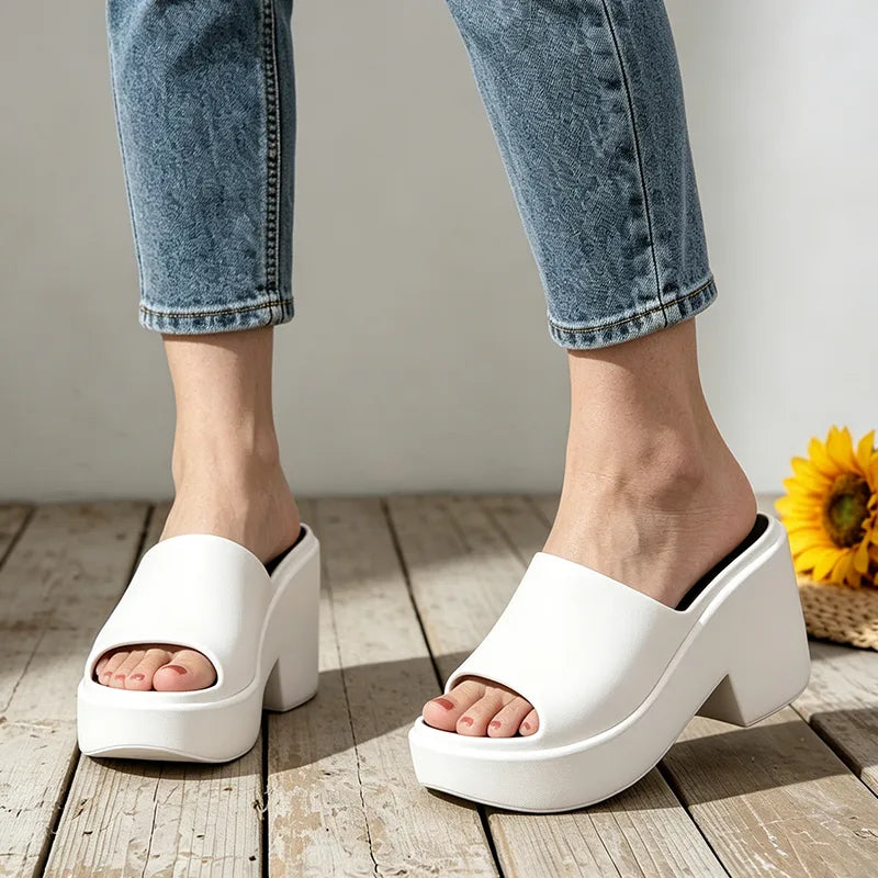 【36-41】Papuci cu Platformă de 9 CM – Câștigi înălțime de top și picioare de fotomodel, cu confort maxim de