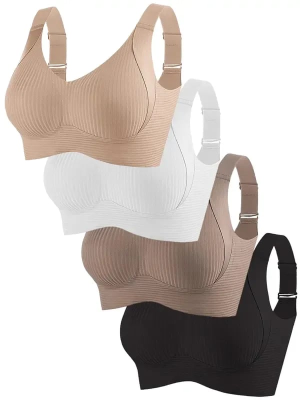 😍【Livrare gratuită！30%OFF】【Pachet de 2】Sutien pentru femei fără sârmă, dintr-o bucată❤️【40-95KG】