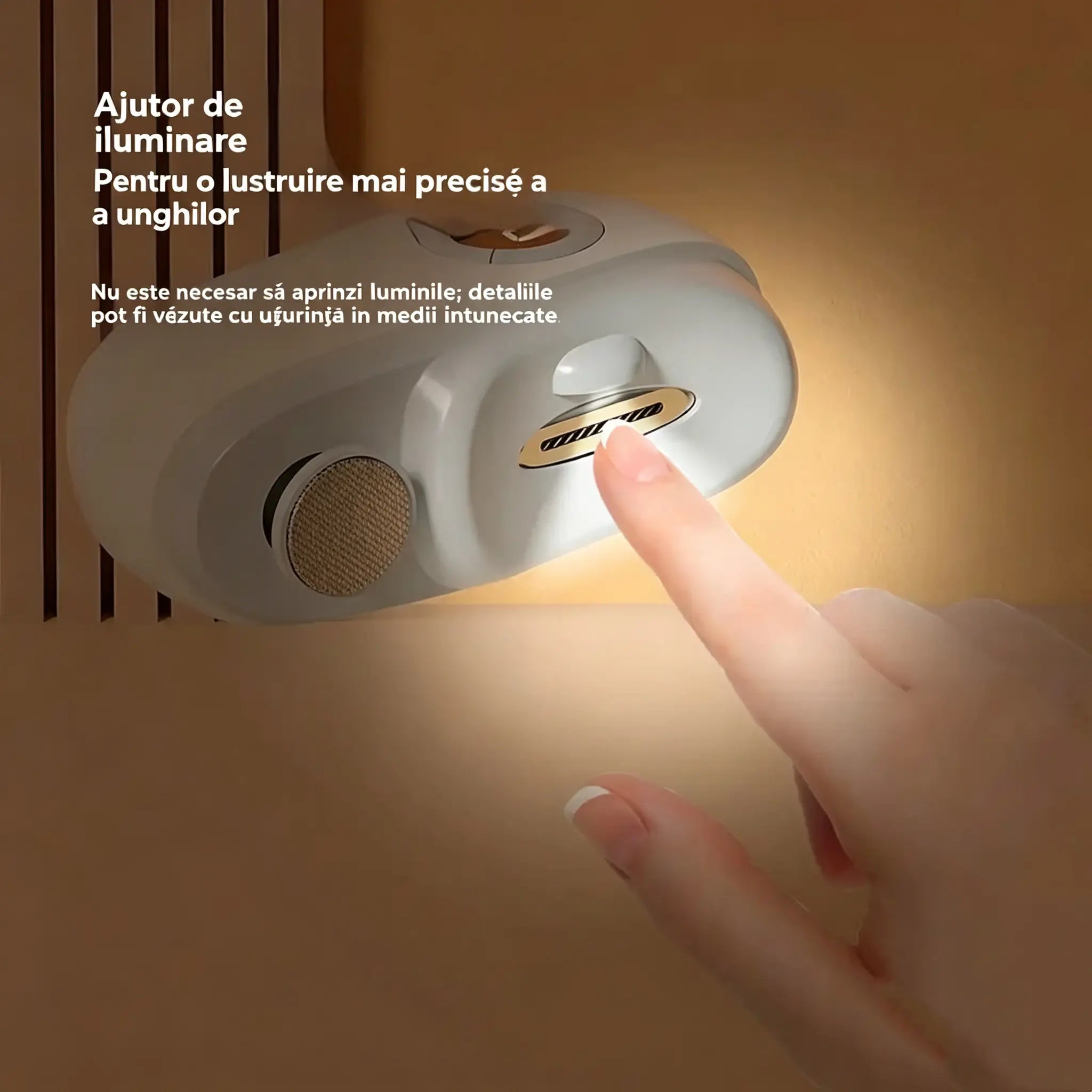 🔥Best-seller 【Reducere de 50%】✂️💅Pila electrică multifuncțională pentru unghii, cu protecție împotriva prinderii. Tăietor electric de unghii.