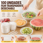 【200 bucăți】Film transparent de unică folosință, ideal pentru recipiente și alimente. Se potrivește perfect, asigură o etanșare bună și este ușor de utilizat