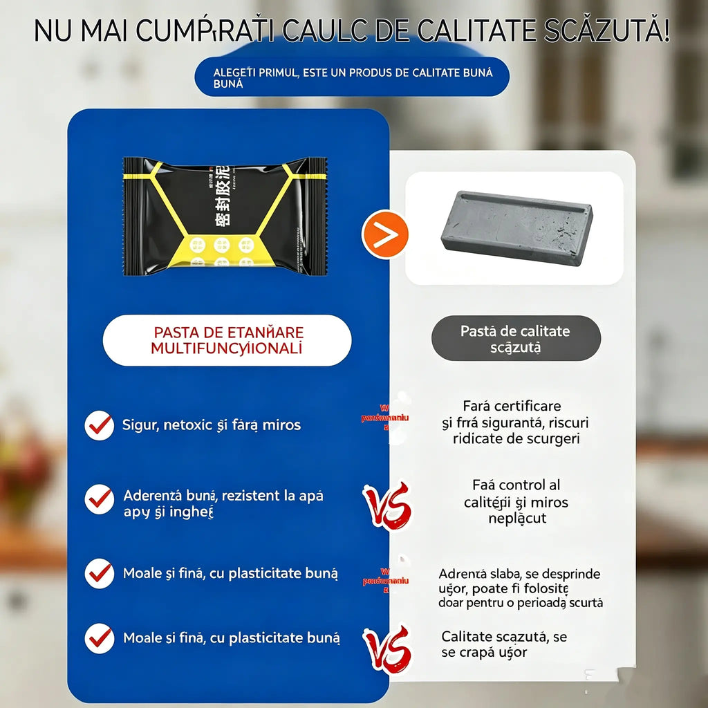 【10 bucăți la 134 lei】🔧 Chit de etanșare alb, rezistent la apă – repară găuri, pereți și conductele aparatelor de aer condiționat 💧🏠