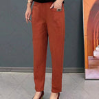 🔥【30%OFF！Livrare gratuită】🔥【M-6XL】🍃Pantaloni casual elastici respirabili cu talie înaltă pentru femei de vară