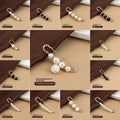 ✨【Set de 13 piese】🌸Set de broșe cu perle: pot fi folosite pentru a decora cardigane și rochii