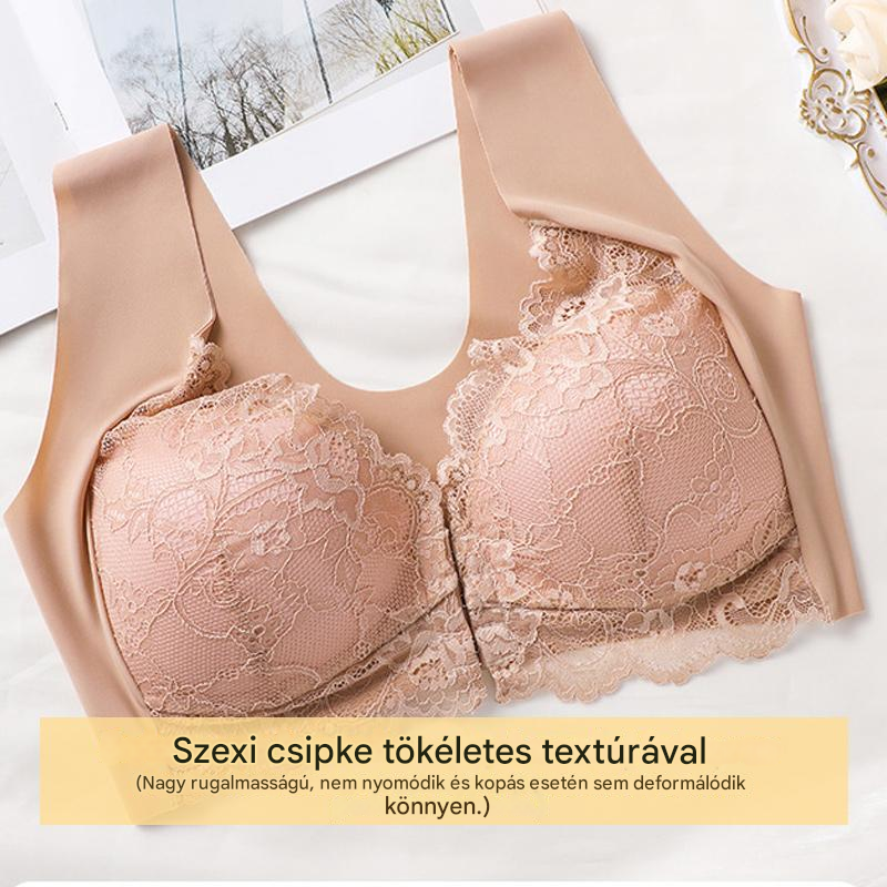 【Preț minim pentru o perioadă limitată】【Set de 5 bucăți】【40-100 kg】Sutien cu efect de ridicare, cu spate frumos din dantelă, mărime mare, cu decupaj push-up și închidere în față