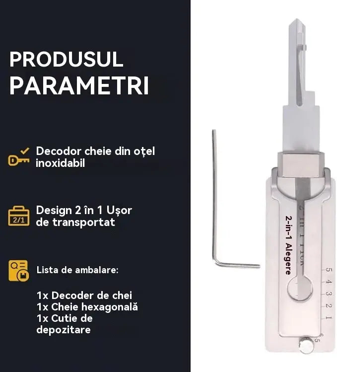 🔐Promoții speciale săptămâna aceasta🔑 - 49% REDUCERE🔥Decodor chei din oțel inoxidabil