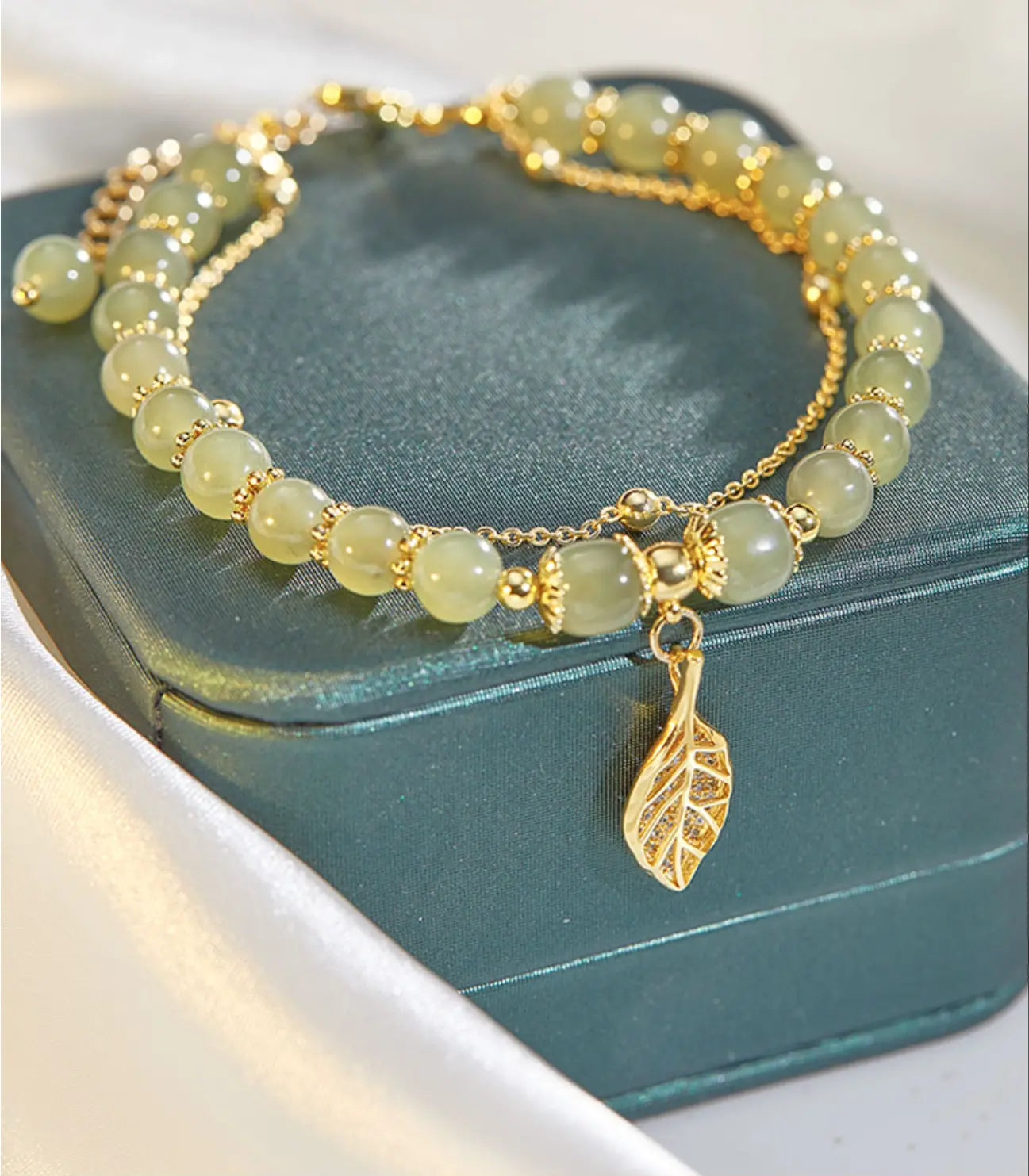 ✨Brățară nouă din aur de 14K din Jad Hetian