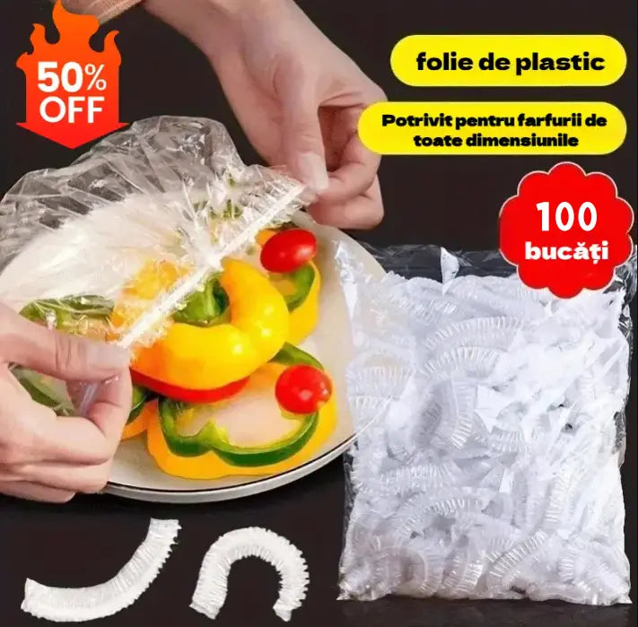 🔥【100 buc】Folie de plastic alimentară de unică folosință
