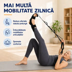 【2 buc】Centură de Stretching și Întindere Ligamente pentru Yoga și Fitness – Curea Respirabilă și Reglabilă pentru Glezne și Picioare, Recuperare și Flexibilitate