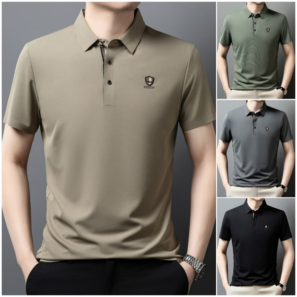 👔【M-4XL】Tricou Polo Vară 2026 Material Rece Mătase de Gheață