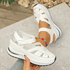 🔥🌸【35-44】Sandale confortabile pentru femei, la modă 2026, cu tocuri goale, confecționate din piele naturală.