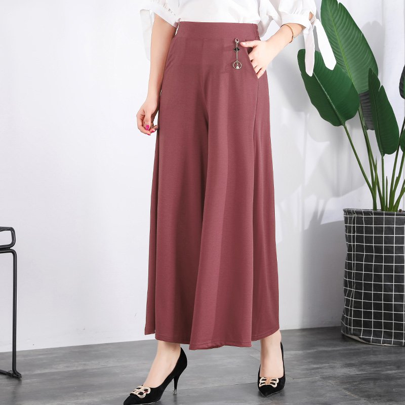 ❤️【Cumpără 1 primești 1 gratis】❤️【M-5XL】2026 Pantaloni noi de dama de vară picioare late mătase de gheață până la glezne