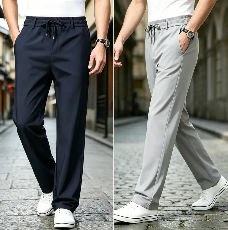 👖【Cumpărați 1 obțineți 1 gratuit】Pantaloni Casual cu Croială Dreaptă – Material Elastic, Fin și Respirabil pentru Confort Maxim