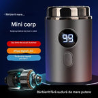 Aparat de Ras Electric Mini pentru Bărbați, Puternic, cu Afișaj Digital