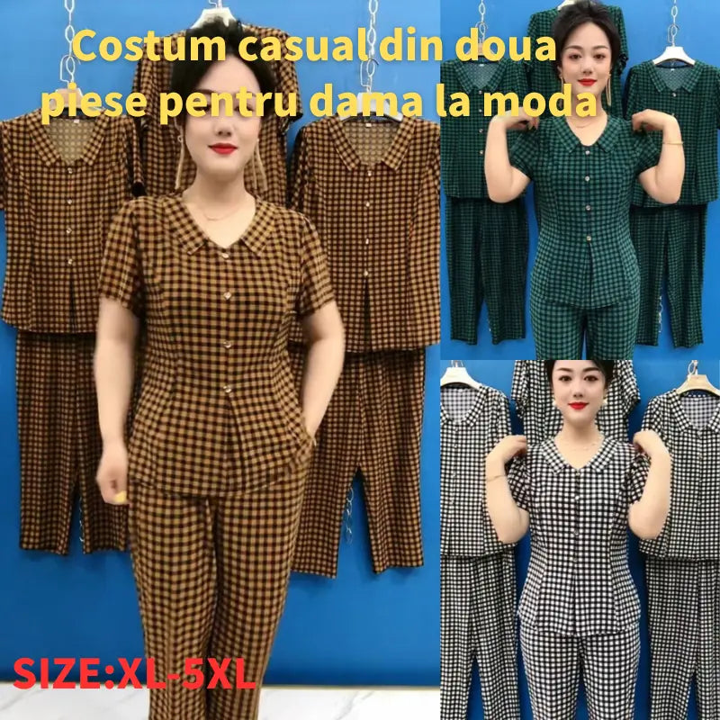 🔥【XL-5XL】2026 Costumul din două piese pentru femei este la modă și casual, ușor și subțire, confortabil și moale.