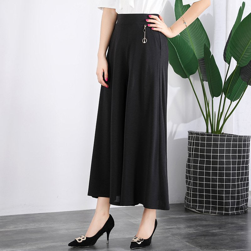 ❤️【Cumpără 1 primești 1 gratis】❤️【M-5XL】2026 Pantaloni noi de dama de vară picioare late mătase de gheață până la glezne