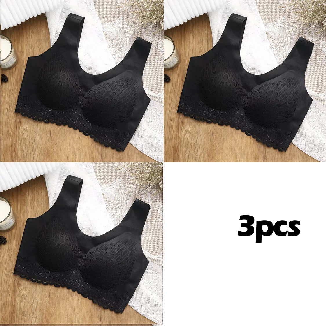 🔥🔥(Reducere 49%)👙【Set de 3】Căciulă Ice Silk fără cusături, fără sârmă