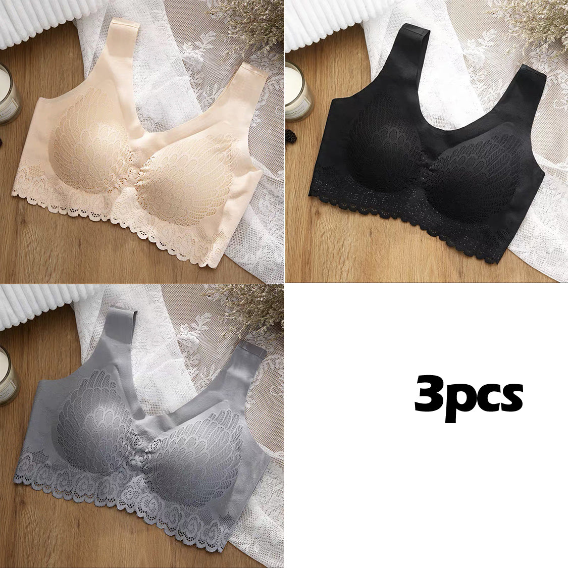 🔥🔥(Reducere 49%)👙【Set de 3】Căciulă Ice Silk fără cusături, fără sârmă