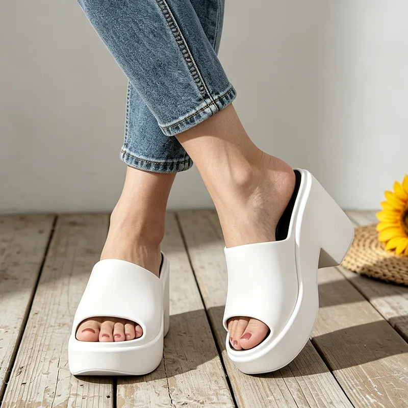 【36-41】Papuci cu Platformă de 9 CM – Câștigi înălțime de top și picioare de fotomodel, cu confort maxim de